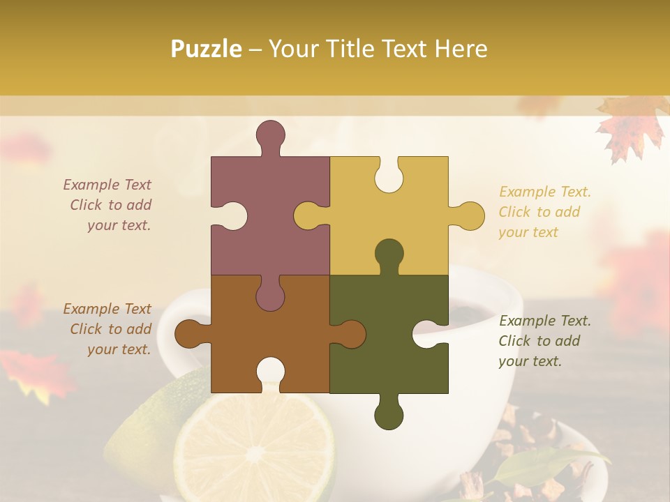 Table Background Yellow PowerPoint Template