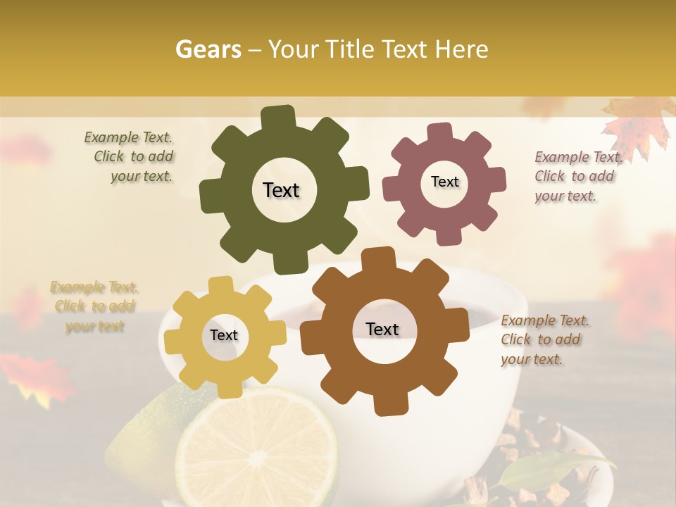 Table Background Yellow PowerPoint Template
