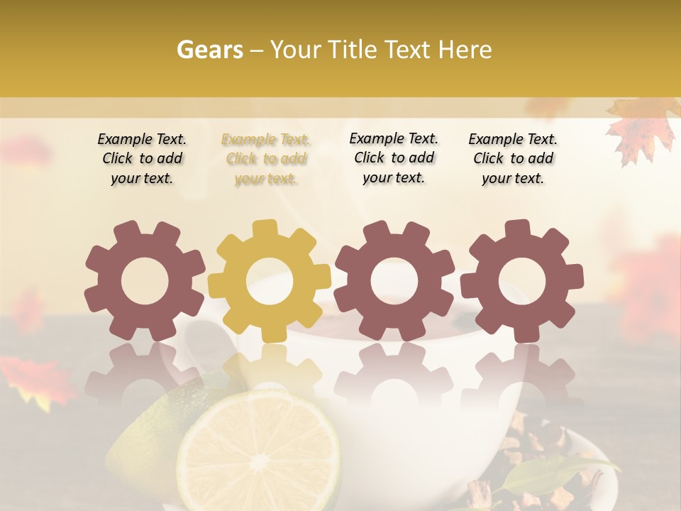 Table Background Yellow PowerPoint Template