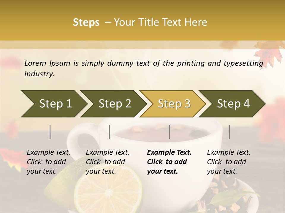 Table Background Yellow PowerPoint Template