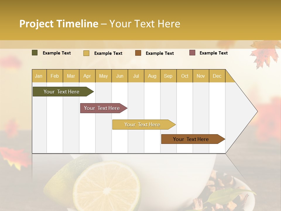 Table Background Yellow PowerPoint Template