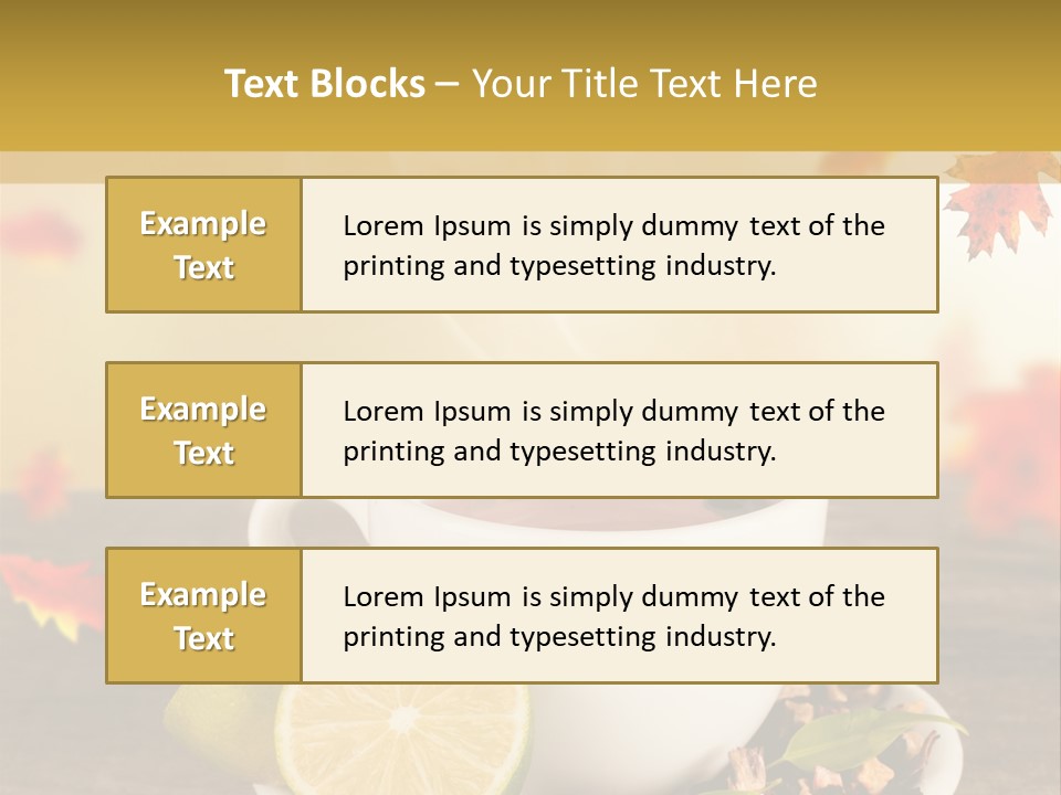 Table Background Yellow PowerPoint Template