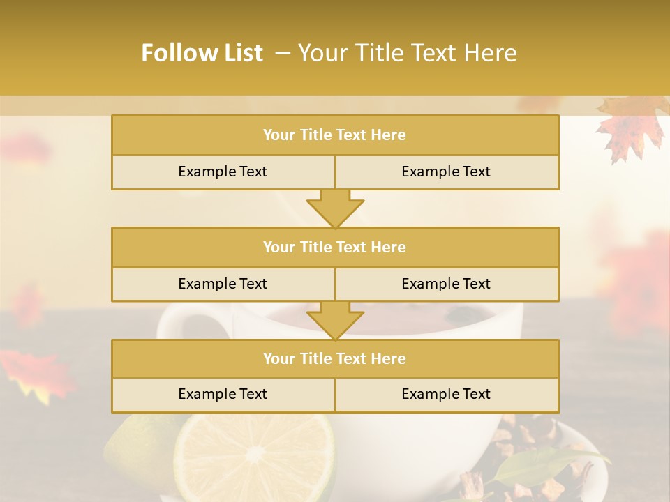 Table Background Yellow PowerPoint Template