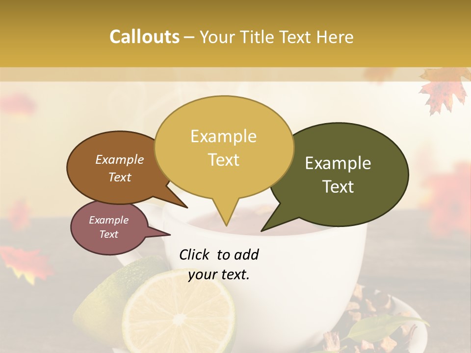Table Background Yellow PowerPoint Template