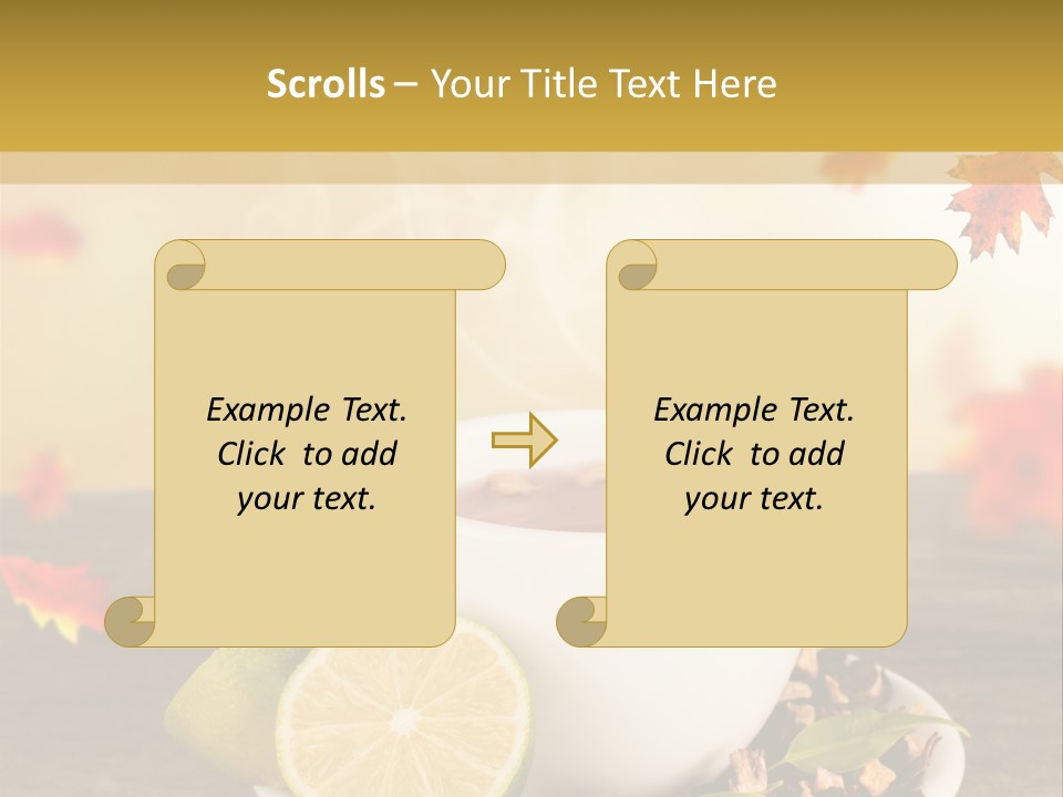 Table Background Yellow PowerPoint Template
