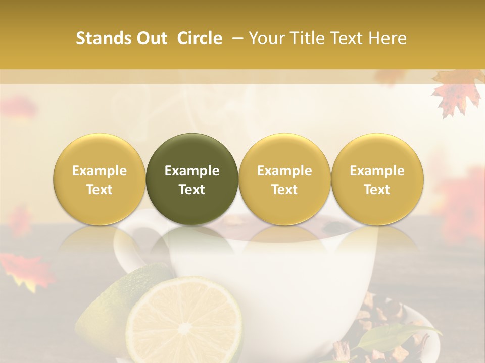 Table Background Yellow PowerPoint Template