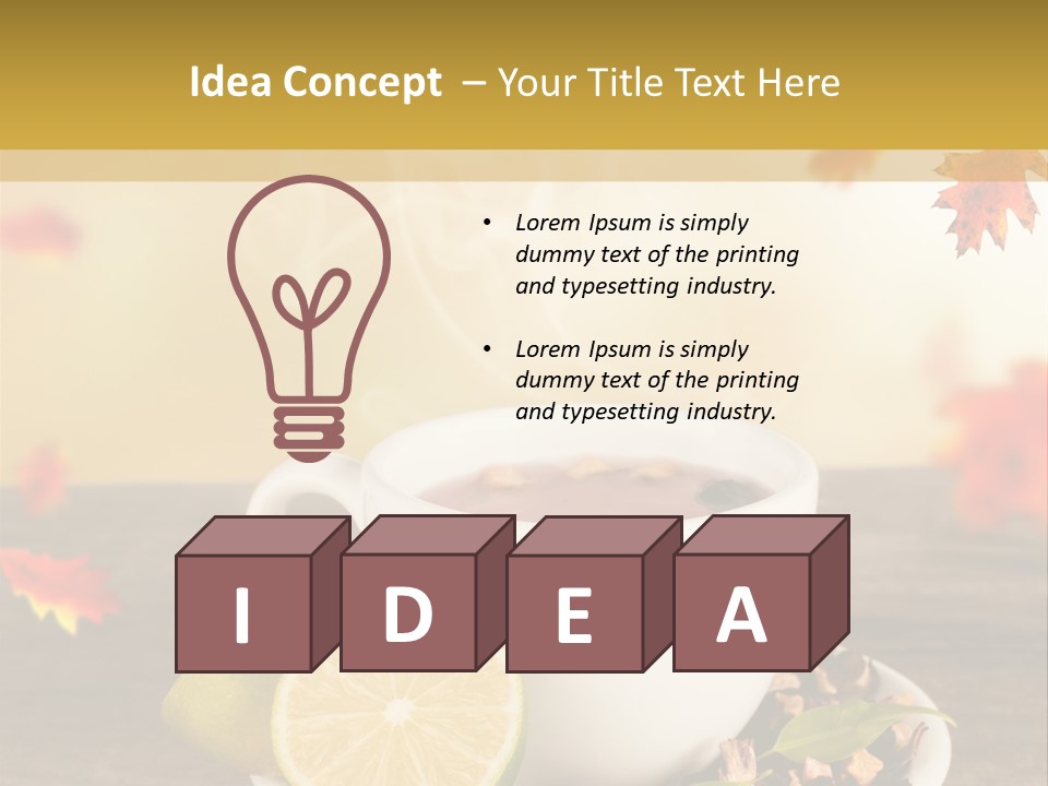 Table Background Yellow PowerPoint Template