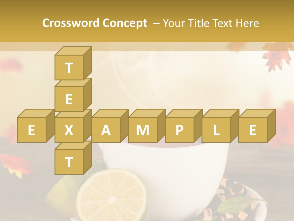 Table Background Yellow PowerPoint Template