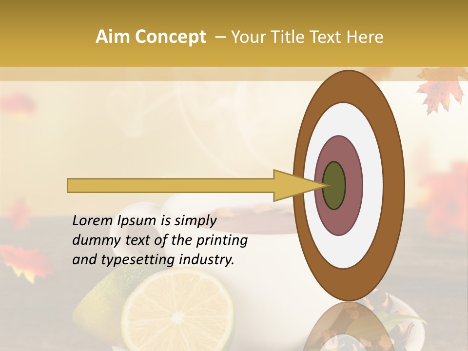 Table Background Yellow PowerPoint Template