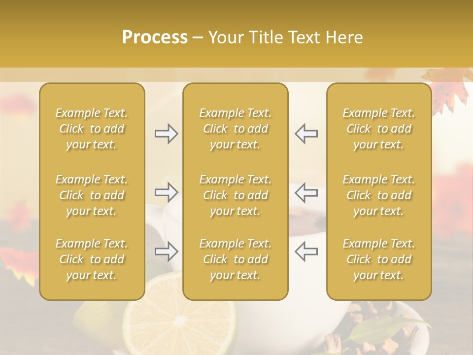 Table Background Yellow PowerPoint Template