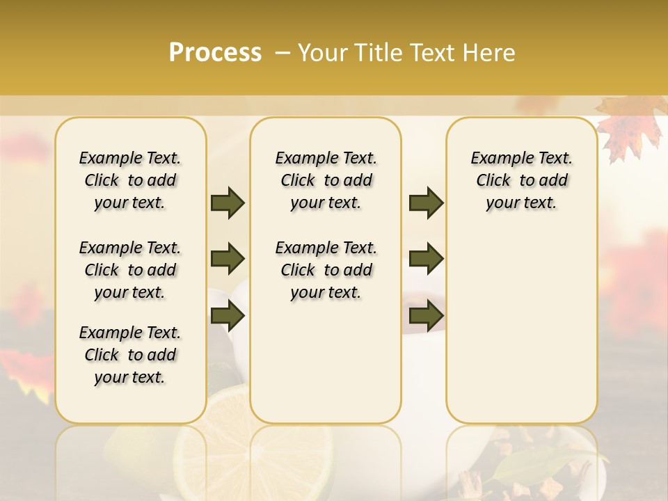 Table Background Yellow PowerPoint Template