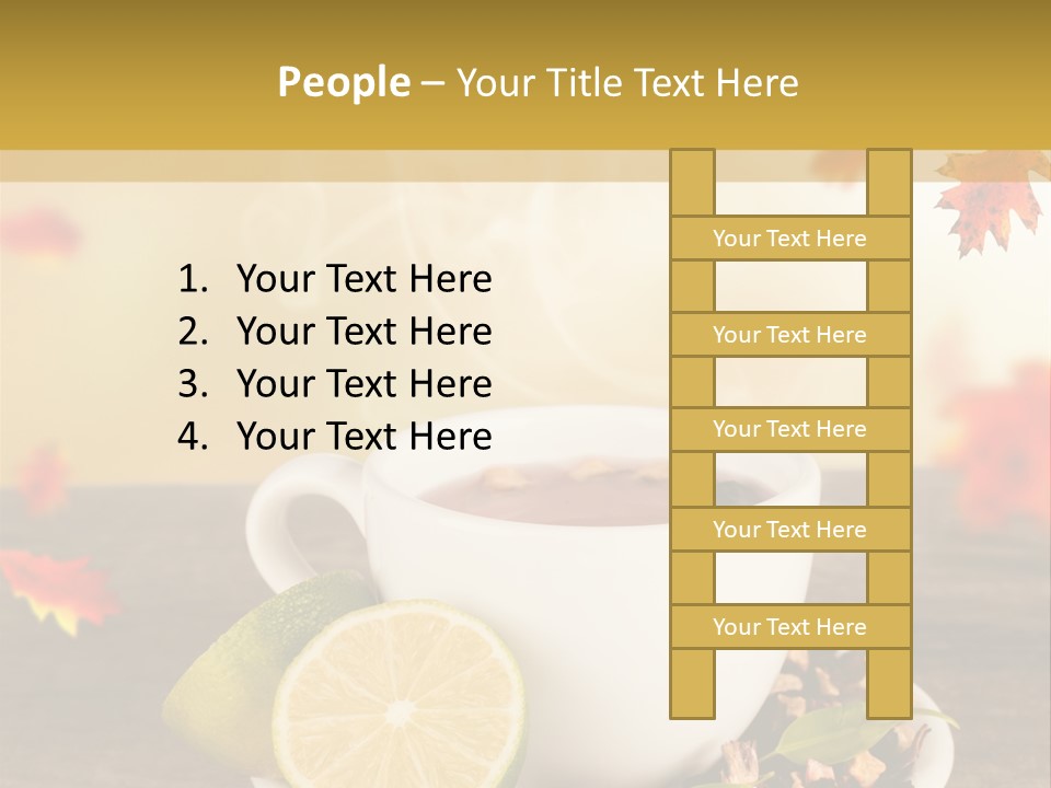 Table Background Yellow PowerPoint Template