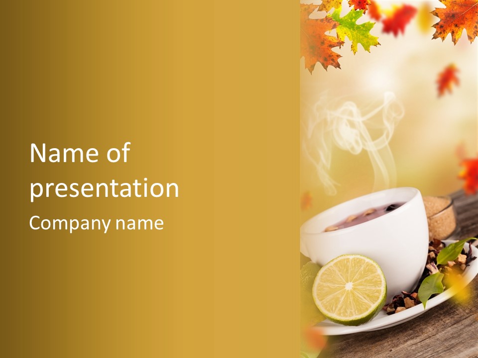 Gold Seasoning Outdoor PowerPoint Template