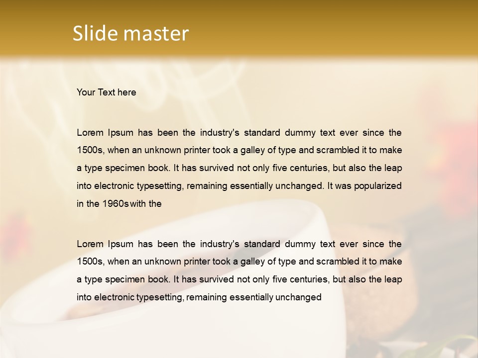 Gold Seasoning Outdoor PowerPoint Template