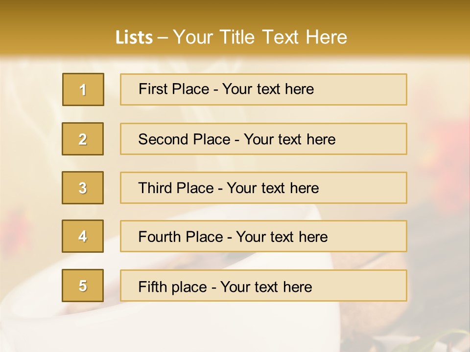 Gold Seasoning Outdoor PowerPoint Template