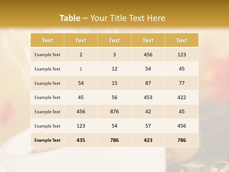 Gold Seasoning Outdoor PowerPoint Template