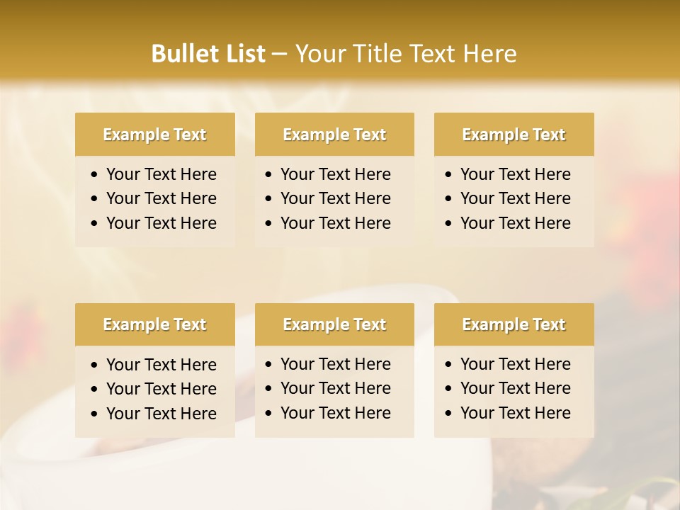 Gold Seasoning Outdoor PowerPoint Template