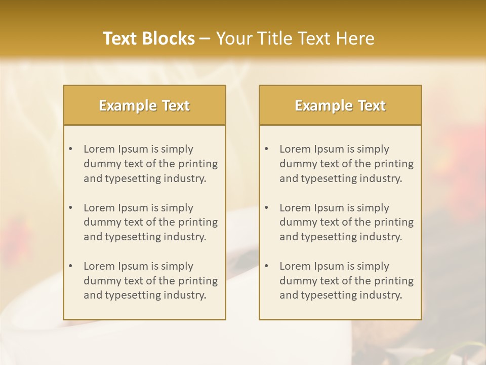 Gold Seasoning Outdoor PowerPoint Template