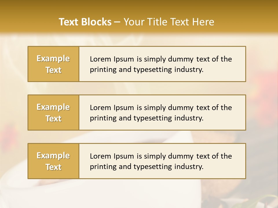 Gold Seasoning Outdoor PowerPoint Template
