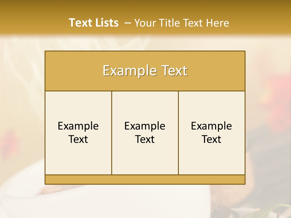 Gold Seasoning Outdoor PowerPoint Template