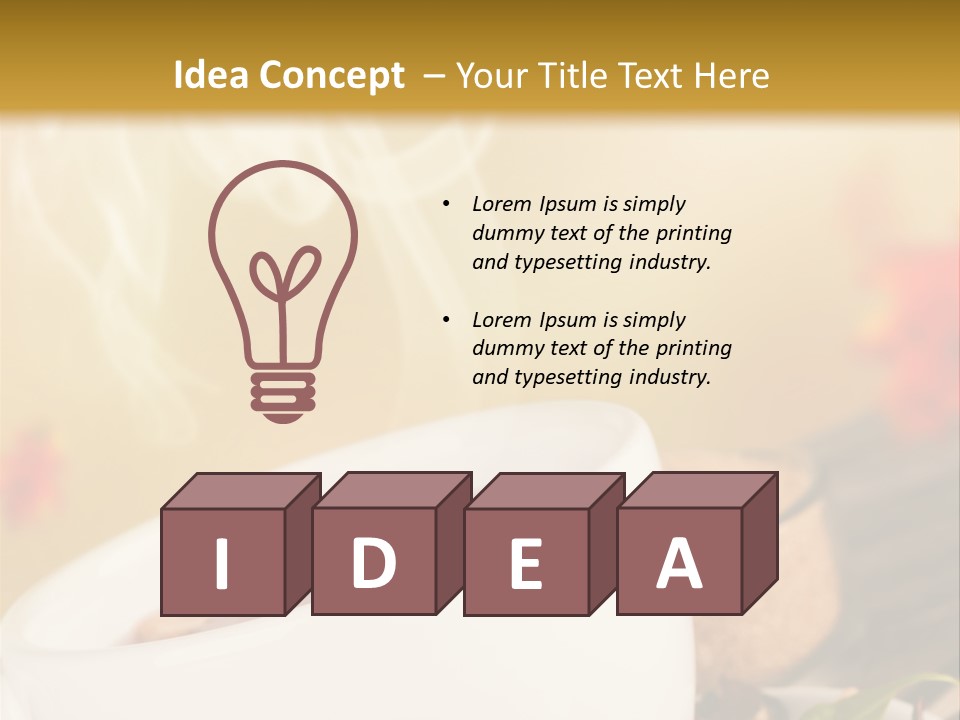 Gold Seasoning Outdoor PowerPoint Template