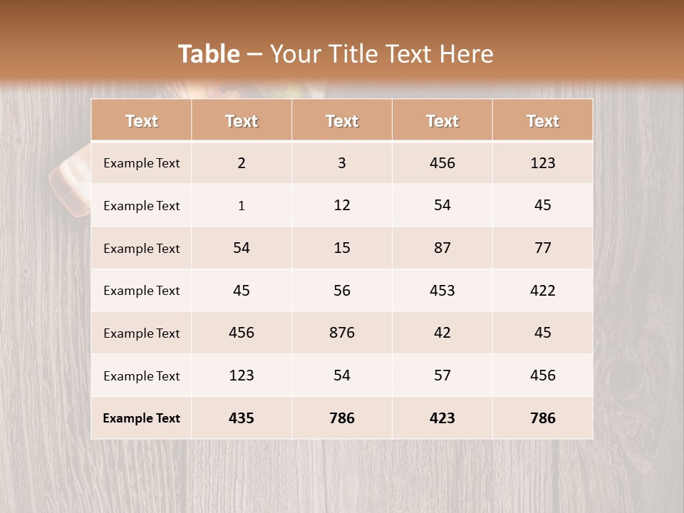 Plank Food Relaxation PowerPoint Template