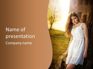 Tender Woman Glamour PowerPoint Template