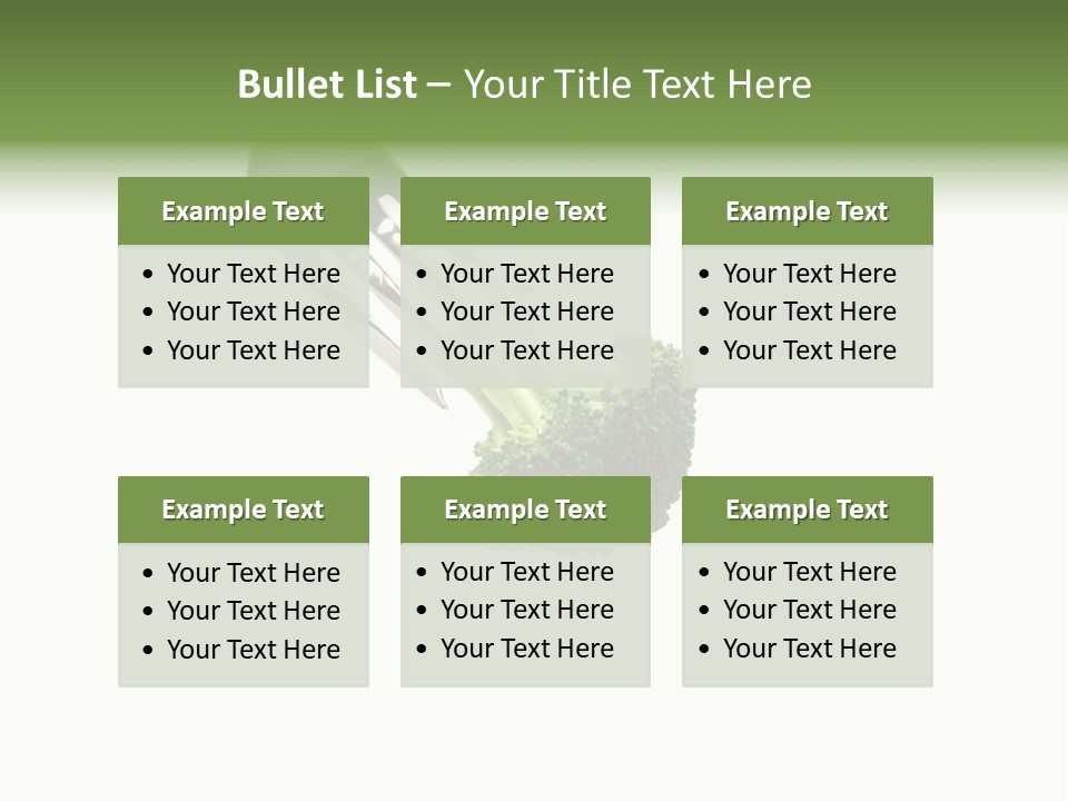 System Broccoli Food PowerPoint Template