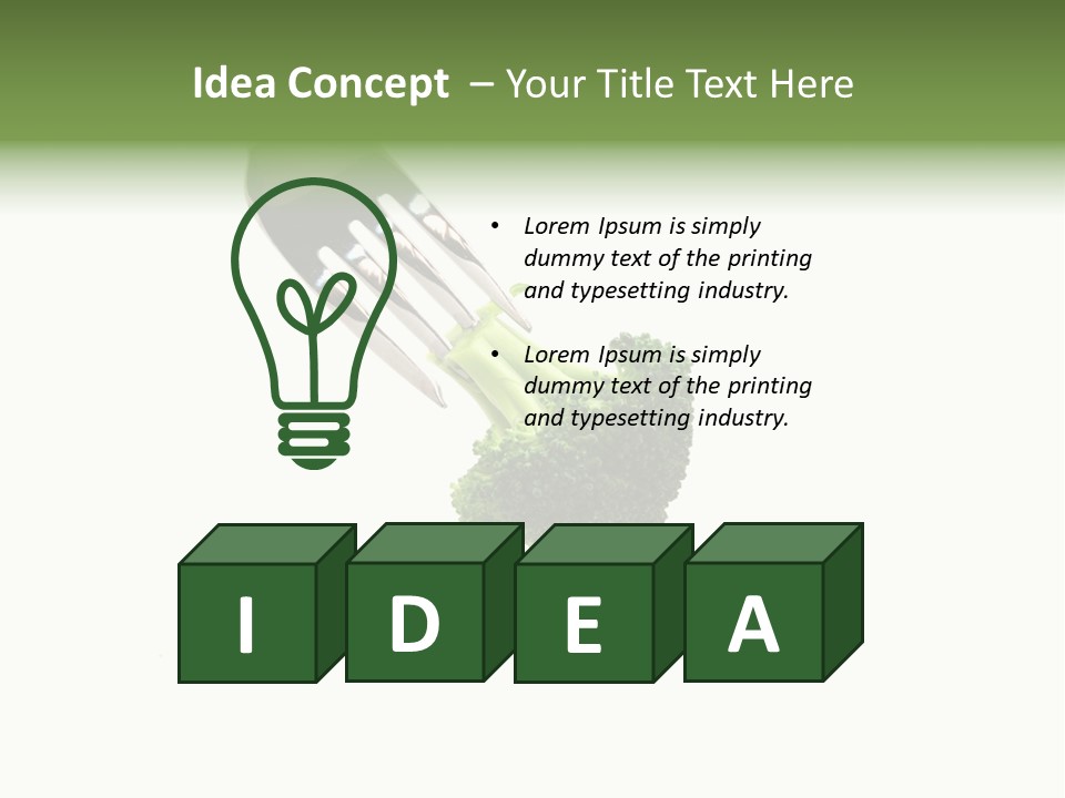 System Broccoli Food PowerPoint Template