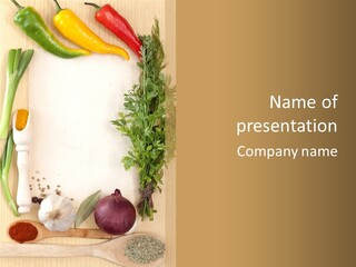 Notebook Organic Cooking PowerPoint Template