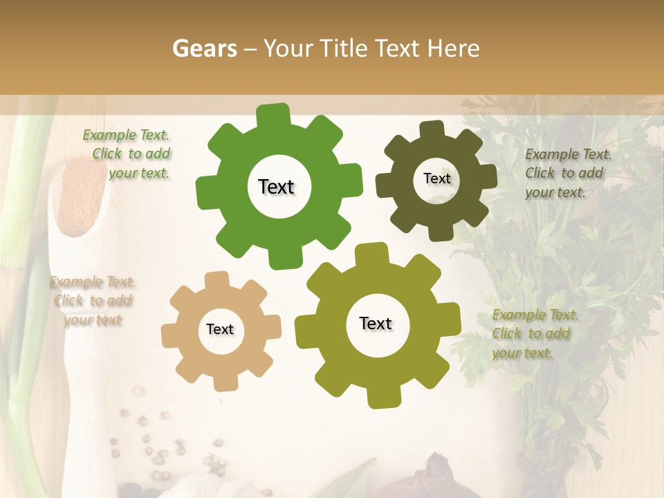 Notebook Organic Cooking PowerPoint Template