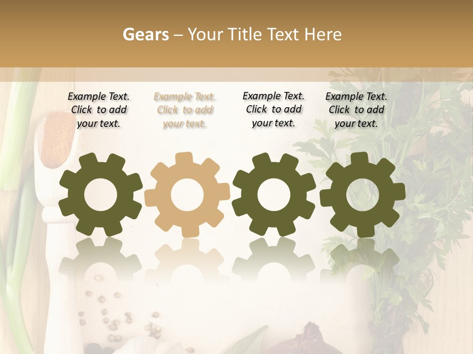 Notebook Organic Cooking PowerPoint Template