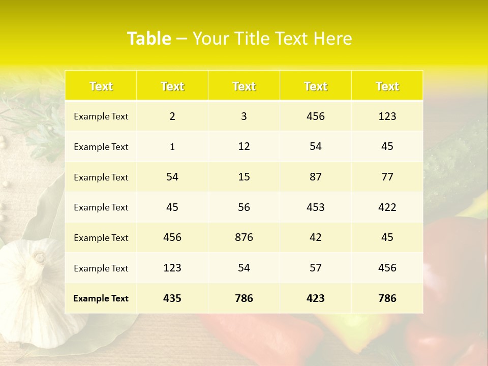 Kitchen Fresh Herb PowerPoint Template