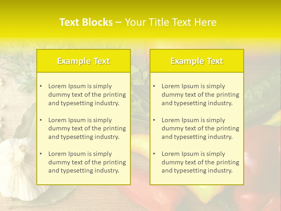 Kitchen Fresh Herb PowerPoint Template