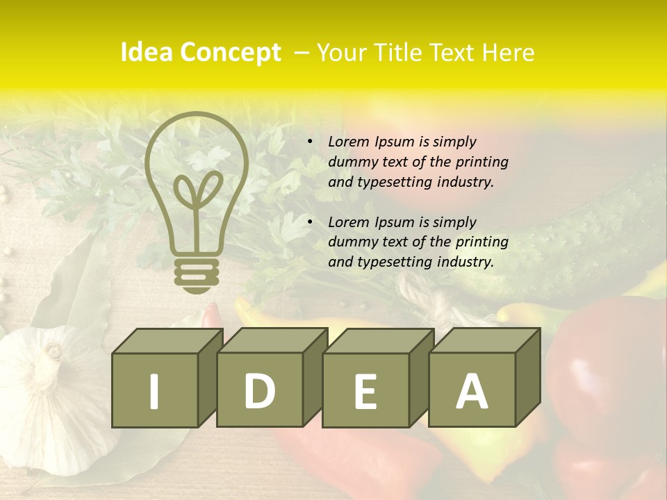 Kitchen Fresh Herb PowerPoint Template