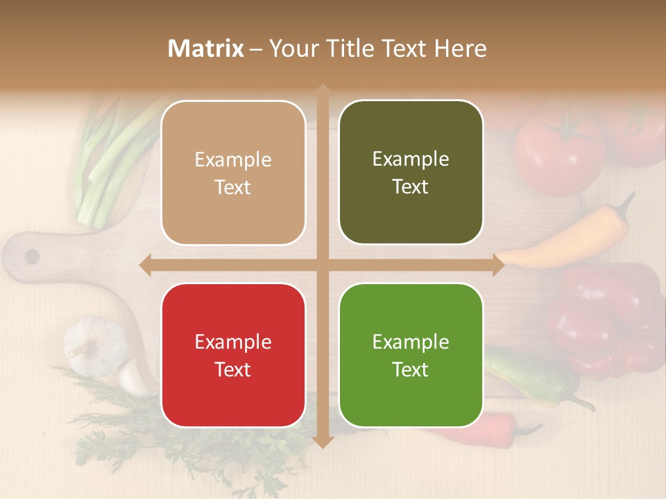 Blank Vegetarian Frame PowerPoint Template