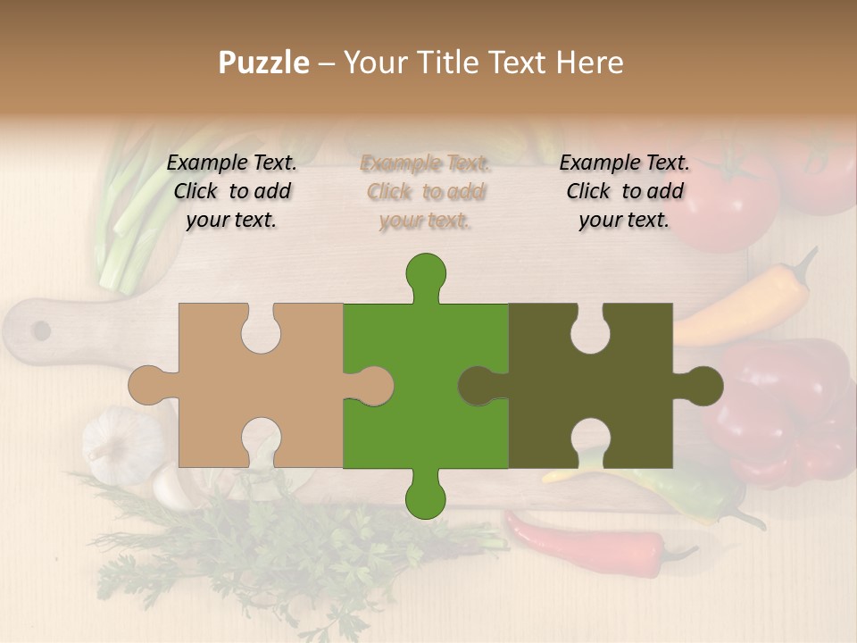 Blank Vegetarian Frame PowerPoint Template