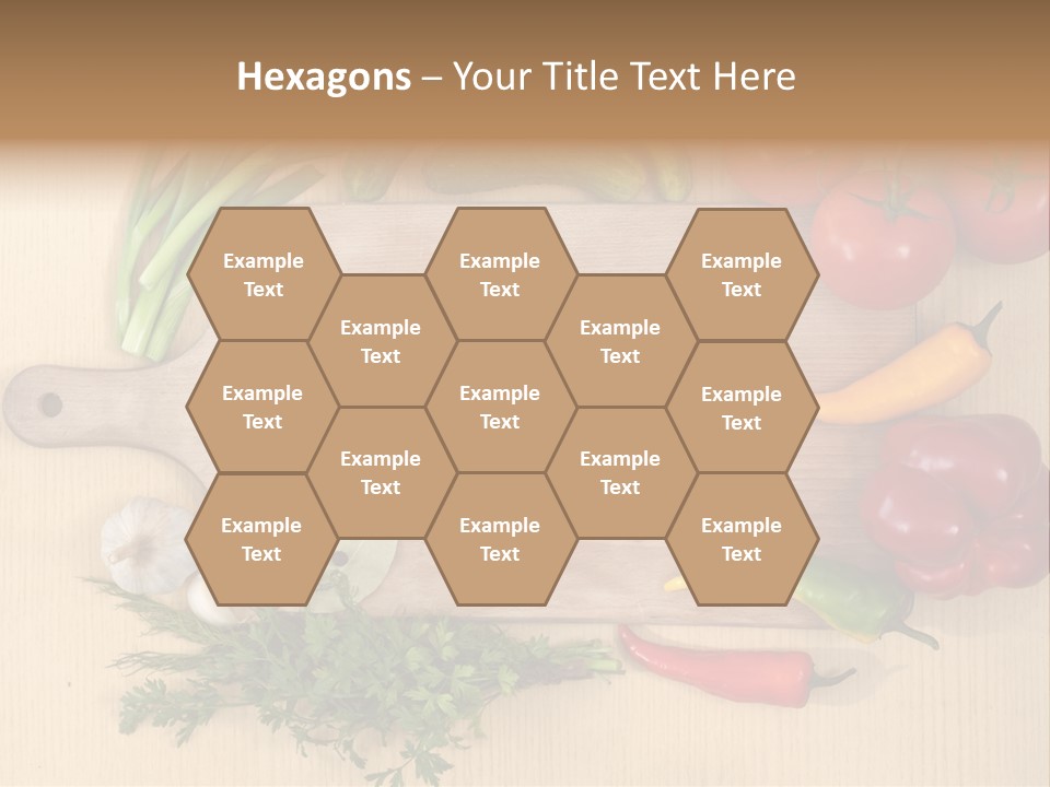 Blank Vegetarian Frame PowerPoint Template