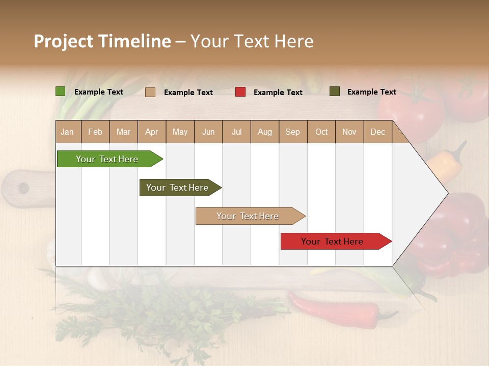 Blank Vegetarian Frame PowerPoint Template
