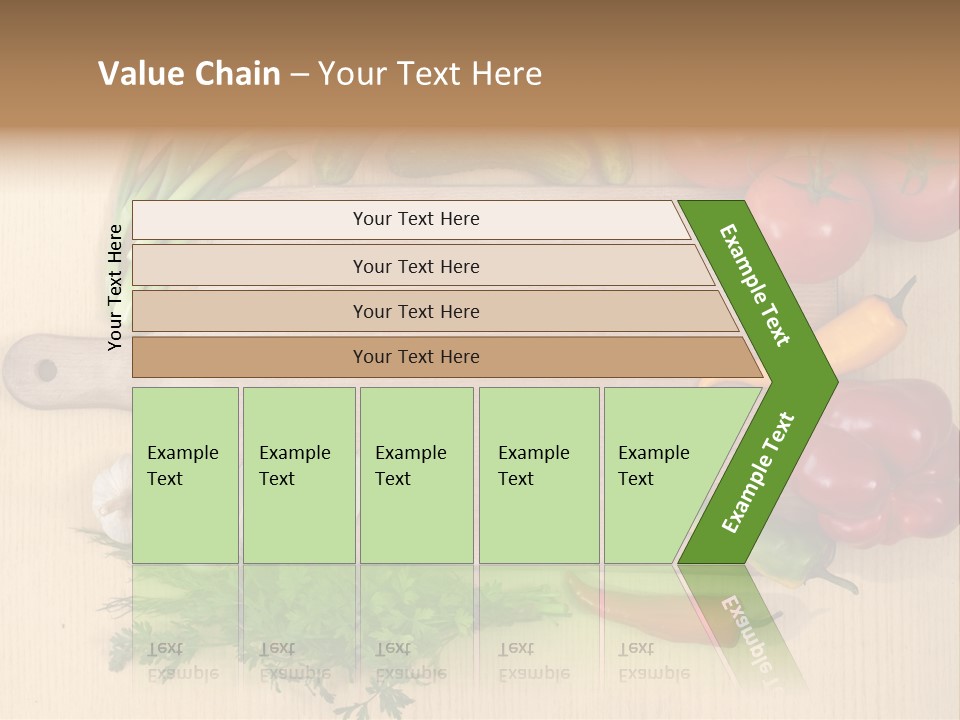 Blank Vegetarian Frame PowerPoint Template
