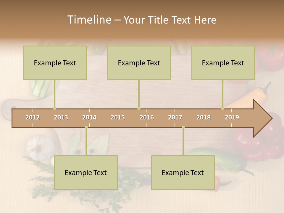 Blank Vegetarian Frame PowerPoint Template