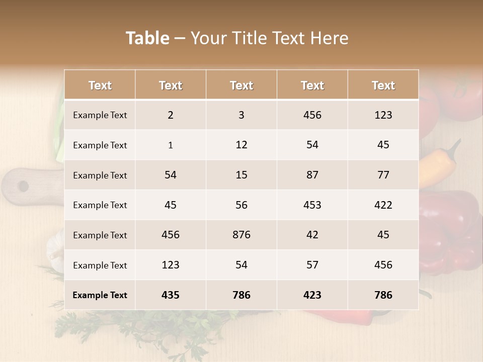 Blank Vegetarian Frame PowerPoint Template