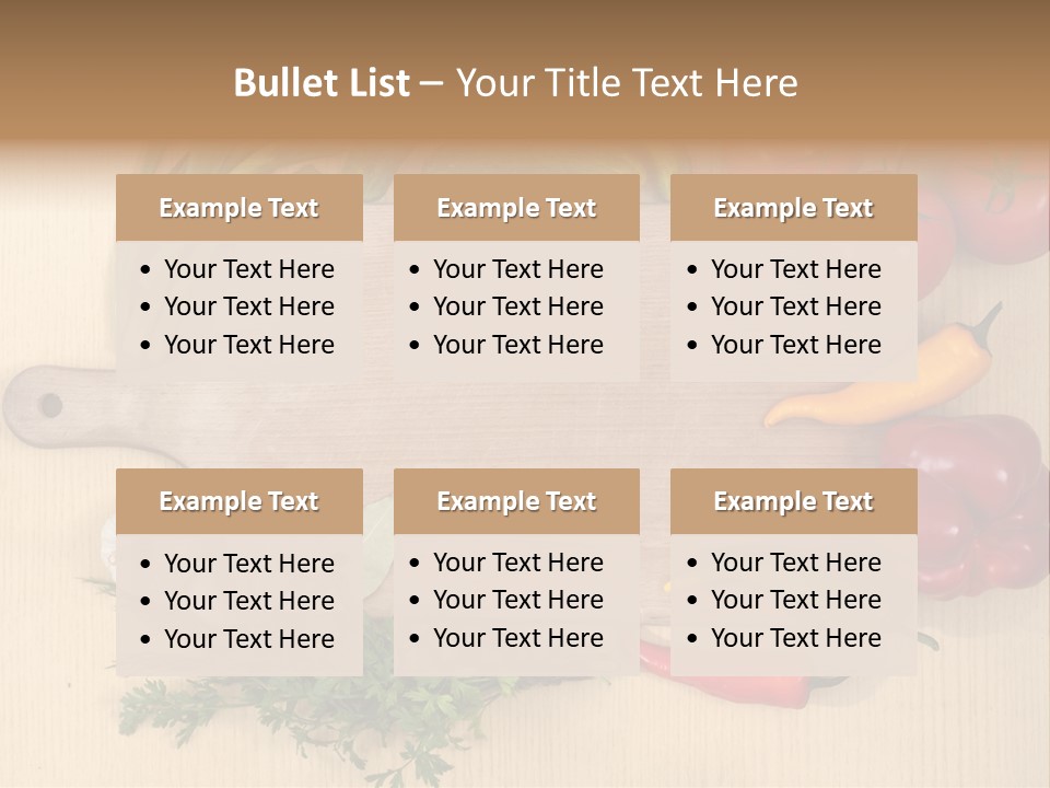 Blank Vegetarian Frame PowerPoint Template