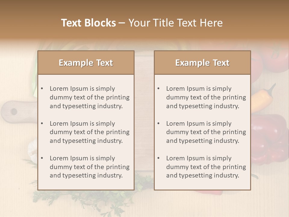 Blank Vegetarian Frame PowerPoint Template