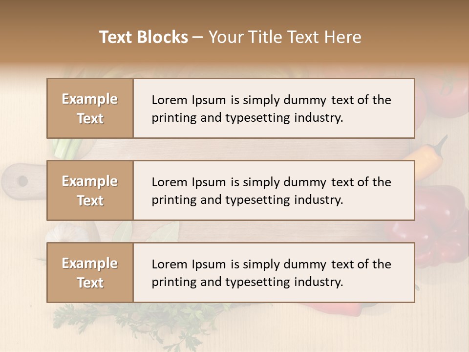 Blank Vegetarian Frame PowerPoint Template