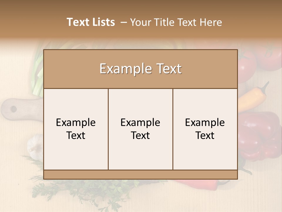 Blank Vegetarian Frame PowerPoint Template