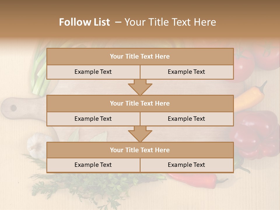 Blank Vegetarian Frame PowerPoint Template