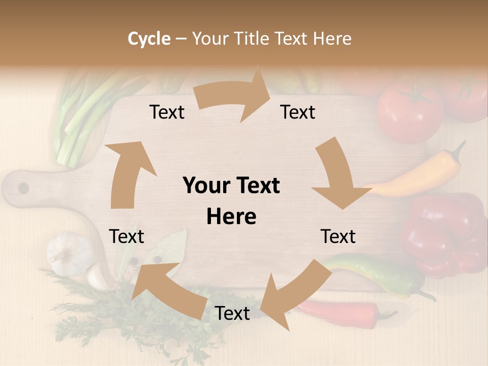Blank Vegetarian Frame PowerPoint Template