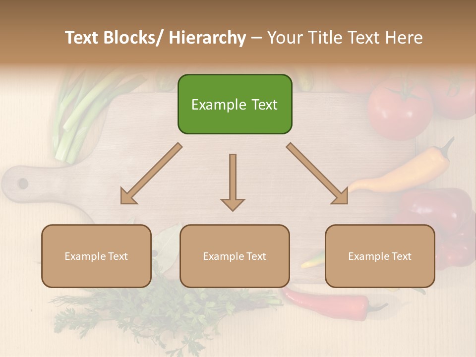 Blank Vegetarian Frame PowerPoint Template