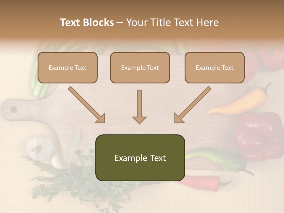 Blank Vegetarian Frame PowerPoint Template